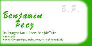 benjamin pecz business card